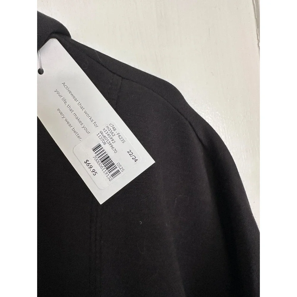 NWT Lane‎ Bryant Livi Active Size 22/24 Black Cinched Waist Hooded Dress